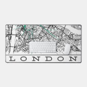London Desk Pad Mapped デスクマット (キーボード&マウス)