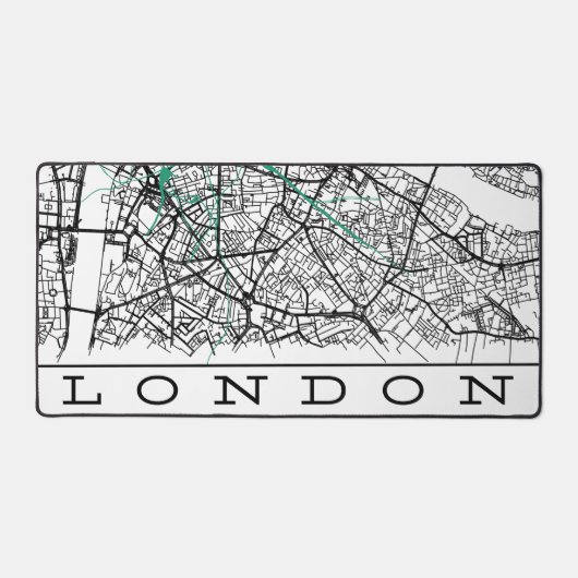 London Desk Pad Mapped デスクマット (正面)