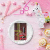 London Double Decker Bus Paper Plates ペーパープレート (パーティー)