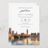 London Elopement Wedding Reception 招待状 (正面/裏面)