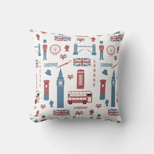 London England Big Ben English Flag Queen's Guard クッション (正面)