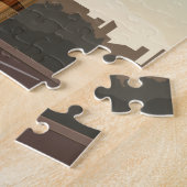 London England Big Ben Vintage Travel ジグソーパズル (側面)