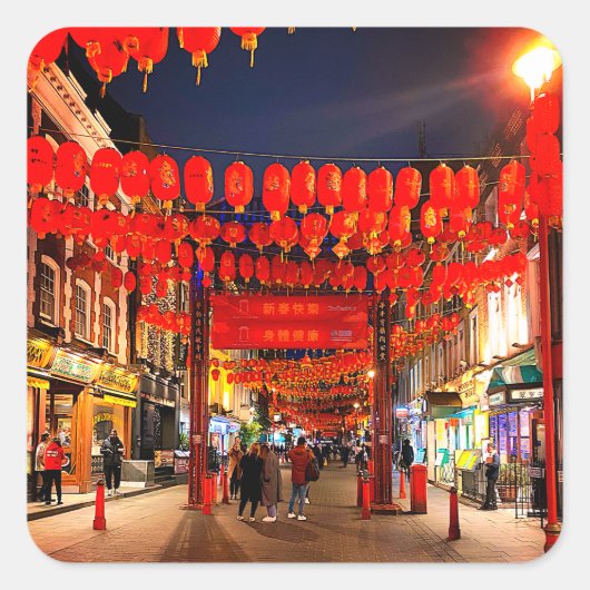 London, England Chinatown #2 Stickers スクエアシール (正面)