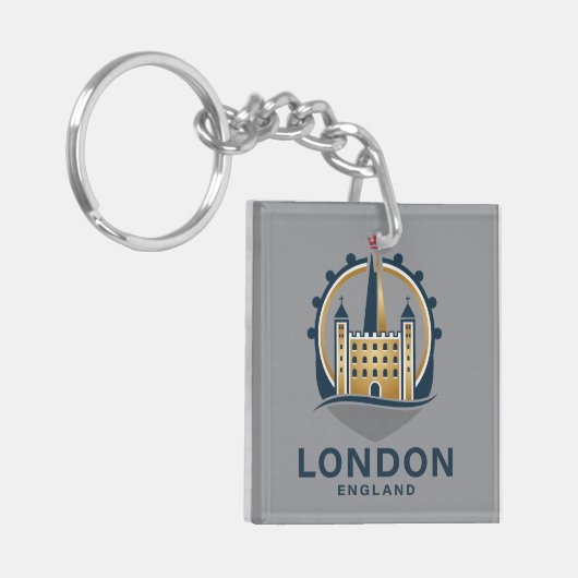 London England Great Britain キーホルダー (正面左)