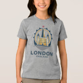 London England Great Britain トライブレンドTシャツ (正面)