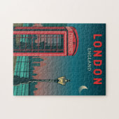 London England Retro Travel Art Vintage ジグソーパズル (横)