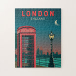 London England Retro Travel Art Vintage ジグソーパズル<br><div class="desc">London vector art design. London,  the capital of England and the United Kingdom,  is a 21st-century city with history stretching back to Roman times.</div>