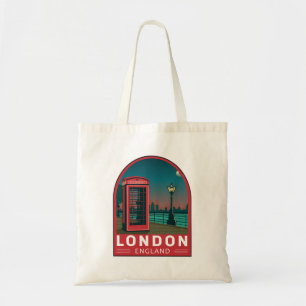 London England Retro Travel Art Vintage トートバッグ