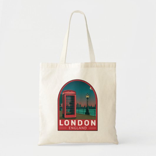 London England Retro Travel Art Vintage トートバッグ (正面)