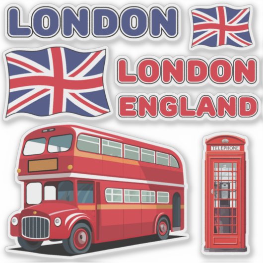 London England stickers シール (正面)