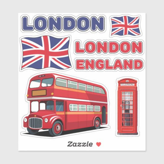London England stickers シール (シート)