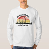 London England Sunset Customized Long Sleeve Tシャツ (正面)