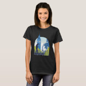 London England UK City Skyline Silhouette Outline Tシャツ (正面フル)
