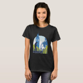 London England UK City Skyline Silhouette Outline  Tシャツ (正面フル)