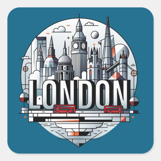London England United Kingdom スクエアシール (正面)
