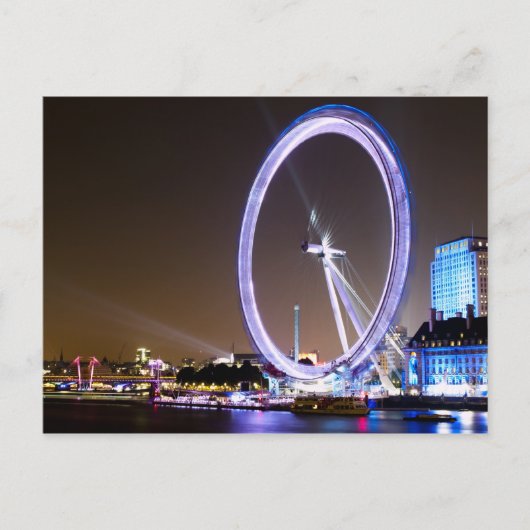 London Eye at Nightはがき ポストカード (正面)