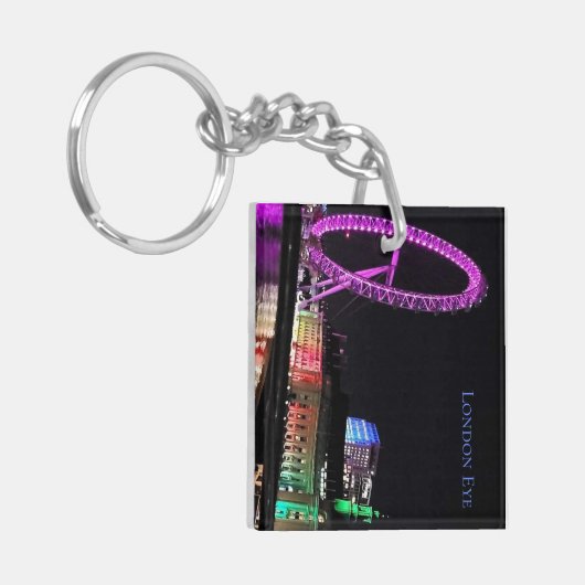 London Eye at Night Acrylic Keychain キーホルダー (正面左)