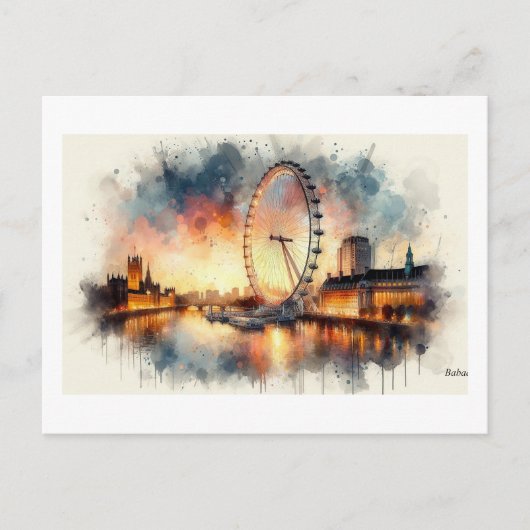 London Eye at Sunset,  ポストカード (正面)
