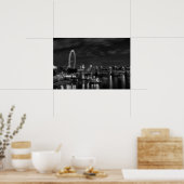 London Eye in Black and White ポスター (キッチン)