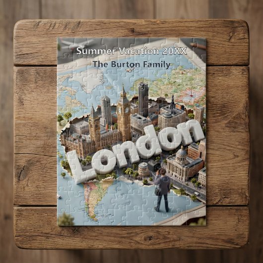 London Family Vacation 3D Travel Trip Souvenir  ジグソーパズル
