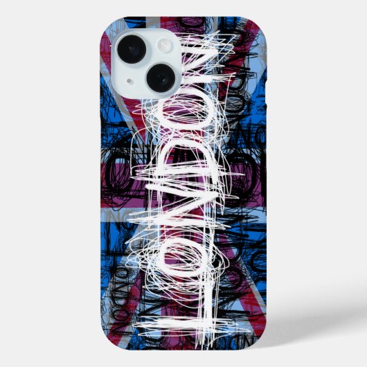 London Graffiti Scratch iPhone Case Case-Mate iPhoneケース (裏面)