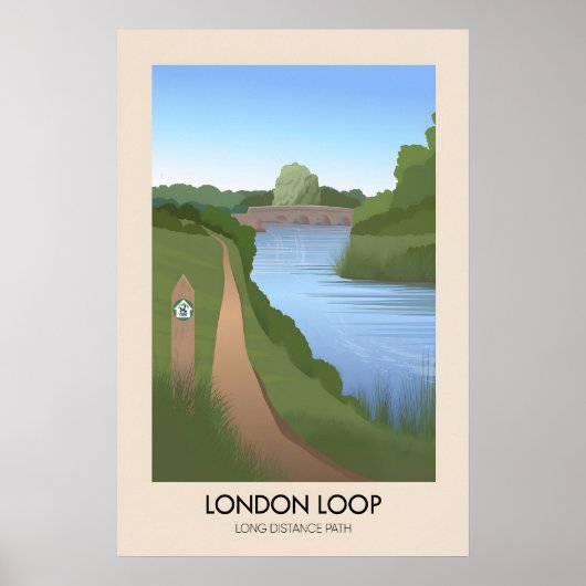 London Loop Long Distance Path Travel Poster ポスター (正面)