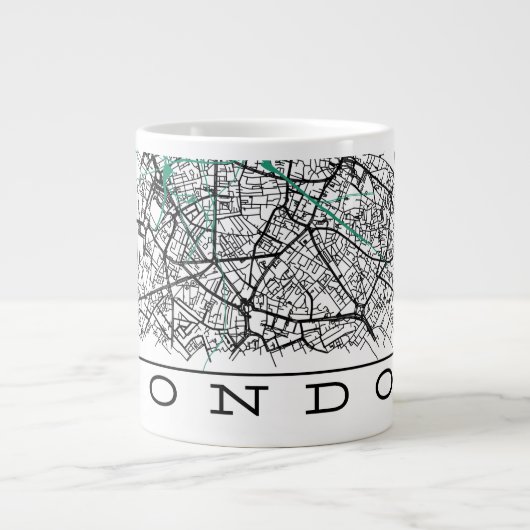 London Map Mug ジャンボコーヒーマグカップ (正面)