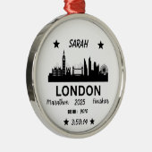 London Marathon Finisher Running Keepsake Gift メタルオーナメント (右)