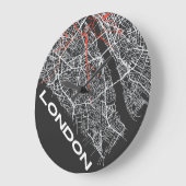 London on your T-shirt ラージ壁時計 (傾斜)