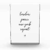 'London Paris New York Repeat' アクリルブロック フォトブロック (正面)