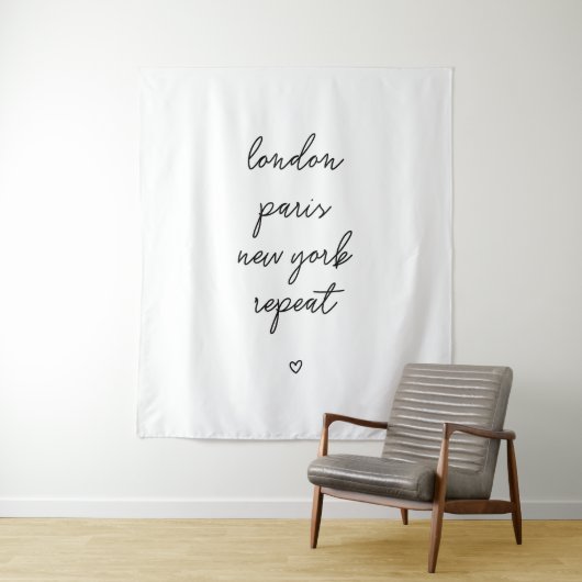 'London Paris New York Repeat' タペストリー (インサイチュ)