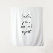 'London Paris New York Repeat' タペストリー (正面)