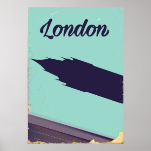 London Parliament Big ben vintage poster ポスター