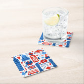 London Pop Icons Paper Coaster  スクエアペーパーコースター (インサイチュ)