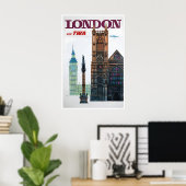 London Print TWA Travel Poster England Art David ポスター (ホームオフィス)
