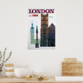 London Print TWA Travel Poster England Art David ポスター (キッチン)