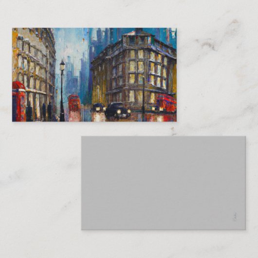 London Rain ノートカード (正面/裏面)