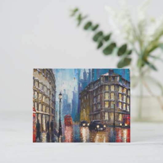 London Rain ポストカード (スタンド正面)