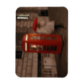 London - Rainy Day Phone Box - Amplicar Magnet マグネット (縦)