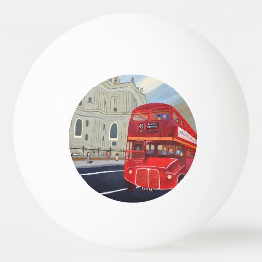 London Red Bus Ping Pong Ball 卓球ボール (正面)