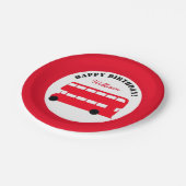 London Red Double Decker Bus, British Kids (パーティー) ペーパープレート (アングル)