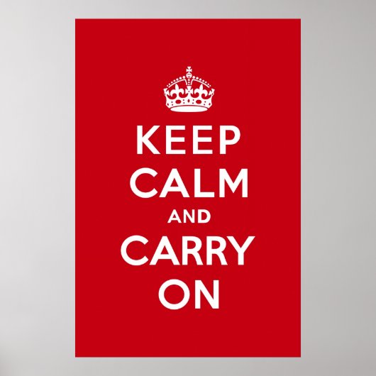 London Red Keep Calm and Carry On ポスター (正面)