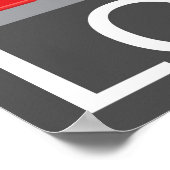 London skyline retro travel poster red bus ポスター (角)