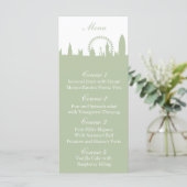 London Skyline Sageメニュパーソナライズされたーカード メニュー (スタンド正面)