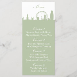 London Skyline Sageメニュパーソナライズされたーカード メニュー