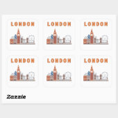 London Skyline Square Stickers スクエアシール (シート)
