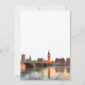 London Skyline Watercolor Elegant Wedding 招待状 (裏面)