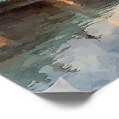 London Skyline Wedding Welcome Sign ポスター (角)