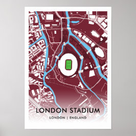 London Stadium Poster - Home of West 統一された Ham FC ポスター