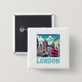 London-Sticker 缶バッジ (正面&裏面)